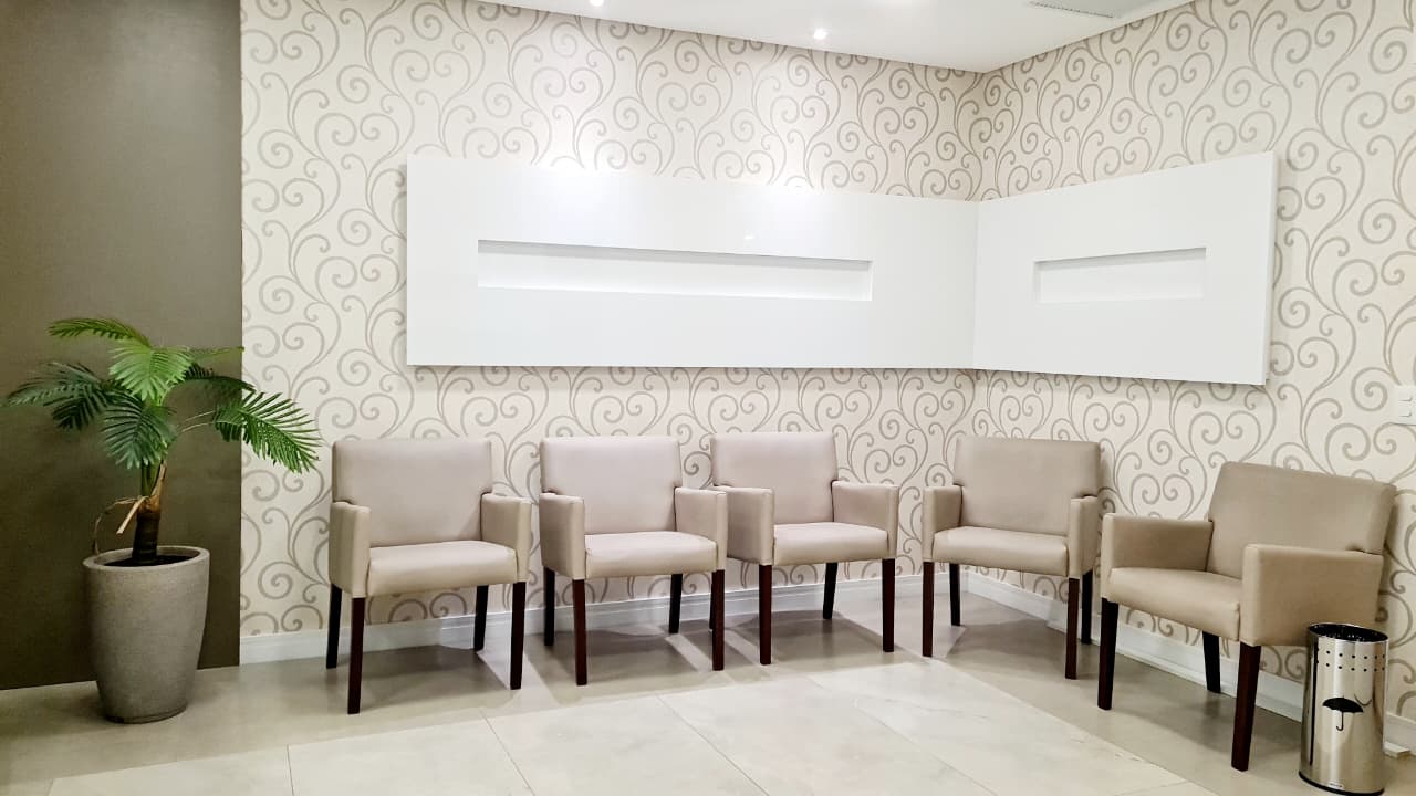 Recepção da Clínica von Eye preparada para receber pacientes